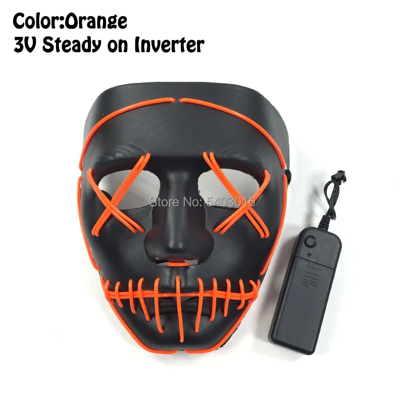 10 Colors LED Purge Mask Halloween Glowing Mask LED Light Up Mask for Women Men Halloween Cosplay Costume Christmas Gift