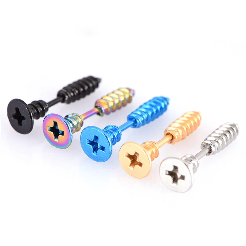 Модные дизайнерские серьги Для Пирсинга Ушей из нержавеющей стали для мужчин и