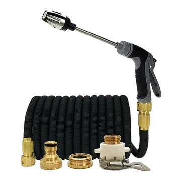 

The New Garden Hose Drip Irrigation System Watering Hose, With Faucet Connector, Car Washer Nozzle Watering Kit 25ft-100ft