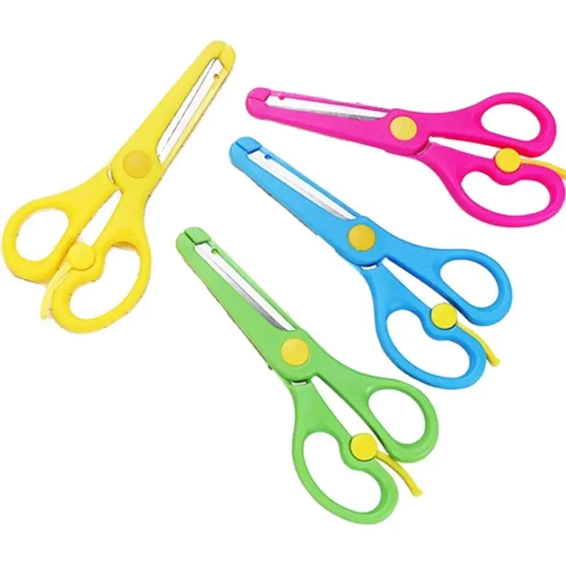 6 pcs laciness scissors metal and plastic diy scrapbooking photo colors scissors paper lace diary decoration safety scissors Kids Plastic Safety Scissors Toddler Training Scissors Preschool Training Scissors & Craft Scissors Kids Paper Cutter