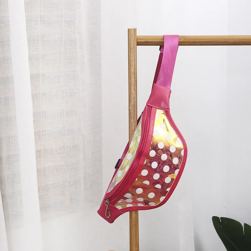 rose dot Женская поясная сумка с блестками кожаная поясная сумка для телефона, нагрудная сумка для детей, поясная сумка для девочек, поясная сумка - Цвет: rose dot