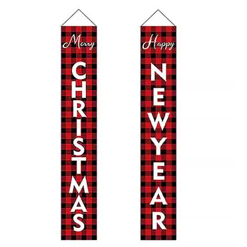 

1 Set Christmas Couplets Adornment Hanging Banners Wall Banners Decoration
