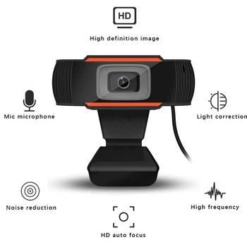 

HD Webcam Streaming Web Camera for Gaming Meetings Desktop USB Webcam For Computer Free Drive Autofocus Camera Web 720P/1080P