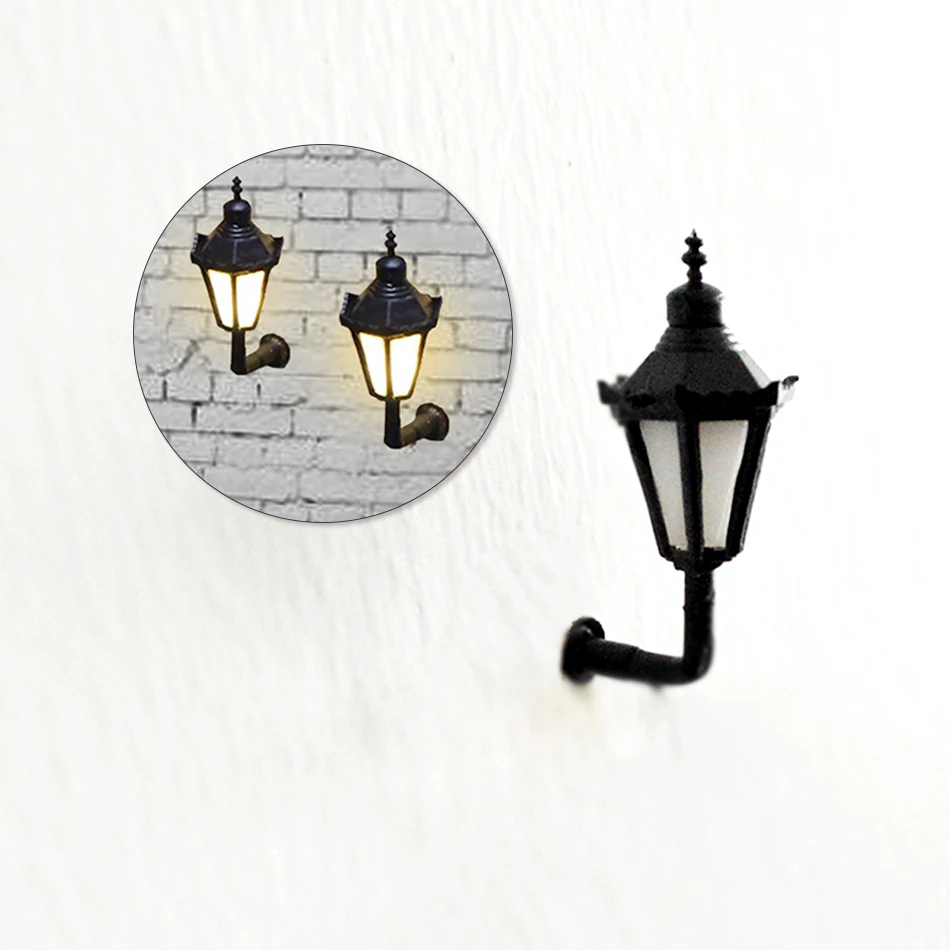 HO OO N Scale 3V Scale Model Led Lamppost luces de pared lámparas para modelo de construcción tren paisaje Layout