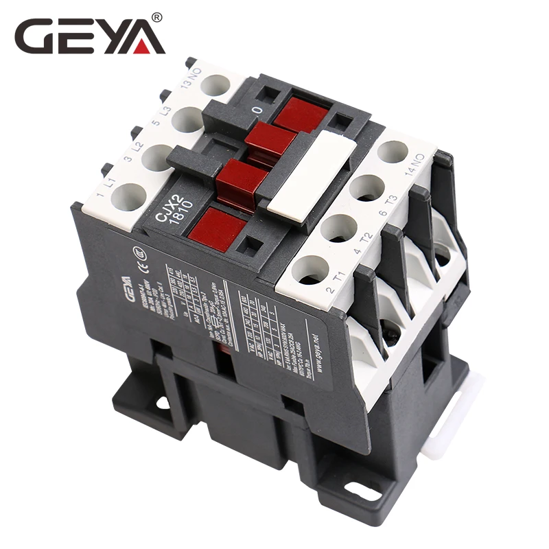 GEYA CJX2-0910 1210 1810 магнитный контактор переменного тока 220V или 380VAC контактор переменного тока 3-полюсный 9A 12A 18A 1NO LC1D-09 контактор