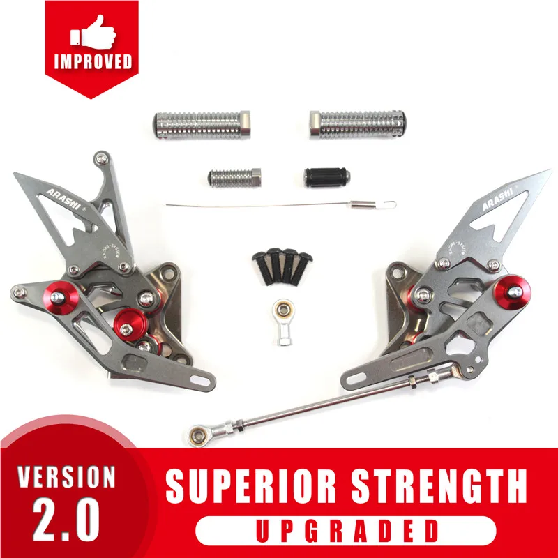 Для SUZUKI GSXR1300 Hayabusa 1999-2007 Rearset Регулируемые подножки 2000 2001 2002 2003 2004 2005 2006 GSXR 1300 ЧПУ - Цвет: Gray
