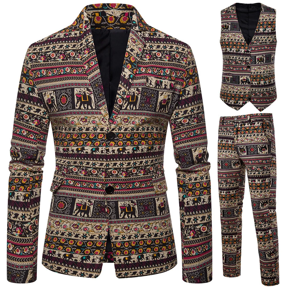 

2019 Will Code Man Nation Wind Man's Suit Three-piece Leisure Time Suit