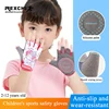 1Pair Children's Cycling Gloves Safe Cycling Pulley Sports Handguard Printing Cartoon Non-Slip Shock Absorption Kids Gloves 1