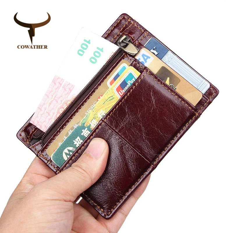 COWATHER бумажник коровья натуральная кожа высокое качество портмоне модный дизайн RFID Блокировка Кошелек визитница