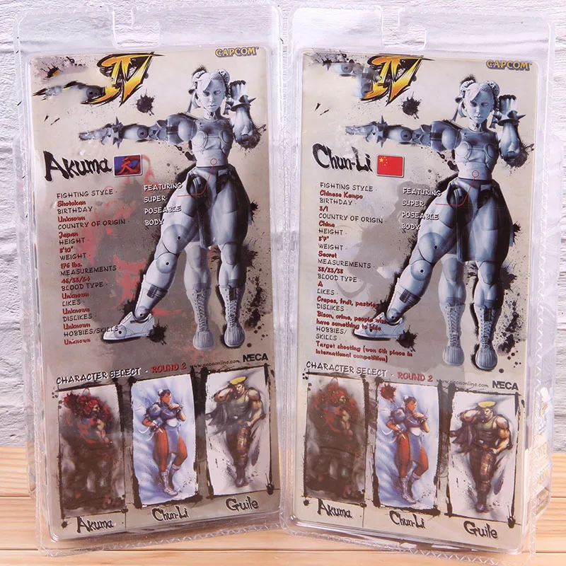 Tanie NECA klasyczna gra chun li Chun Li figurka Akuma rysunek PVC zabawki modele do kolekcjonowania dla chłopców prezent