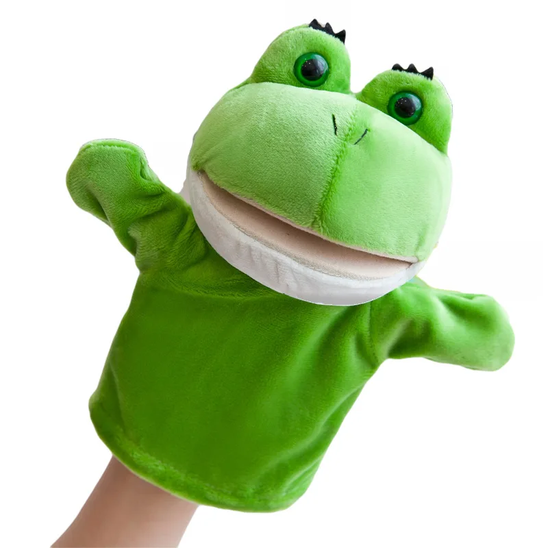 

25cm soft stuffed puppet story simulate doll nice frog elephant lion monkey puppet plush story gift dropshipping