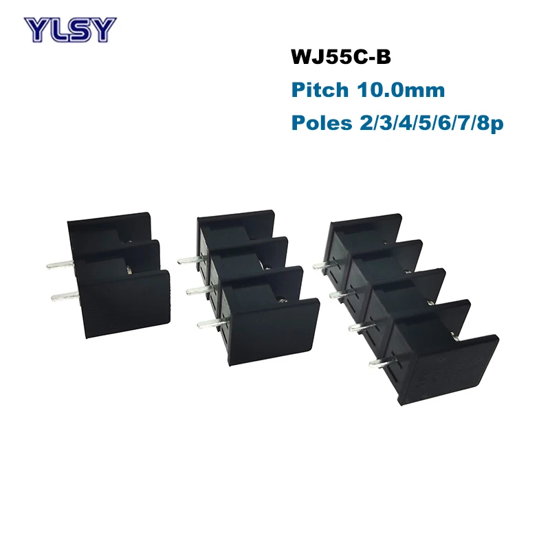 배리어 스크류 PCB 터미널 블록 피치 10mm 55C-B, 직각 2/3/4/5/6/7/8P Morsettiera 와이어 케이블 커넥터 Bornier 20A, 30 개
