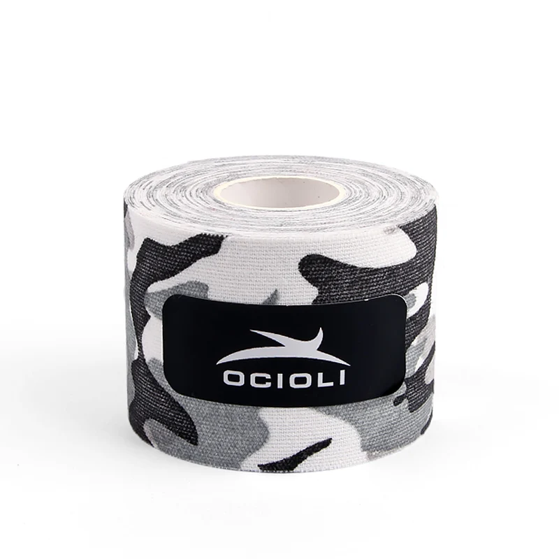 black camo Спортивная кинезиологическая лента, 1 рулон, спортивная лента, ленточная лента, хорошее качество, футбольный наколенник, мышцы - Цвет: black camo