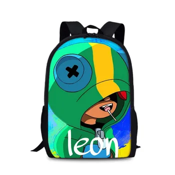 

3D Print 17inch Backpack Leon Kids School Bags For Teenager Comfortable Anime Laptop Travel Backpack Boy Girl Unisex