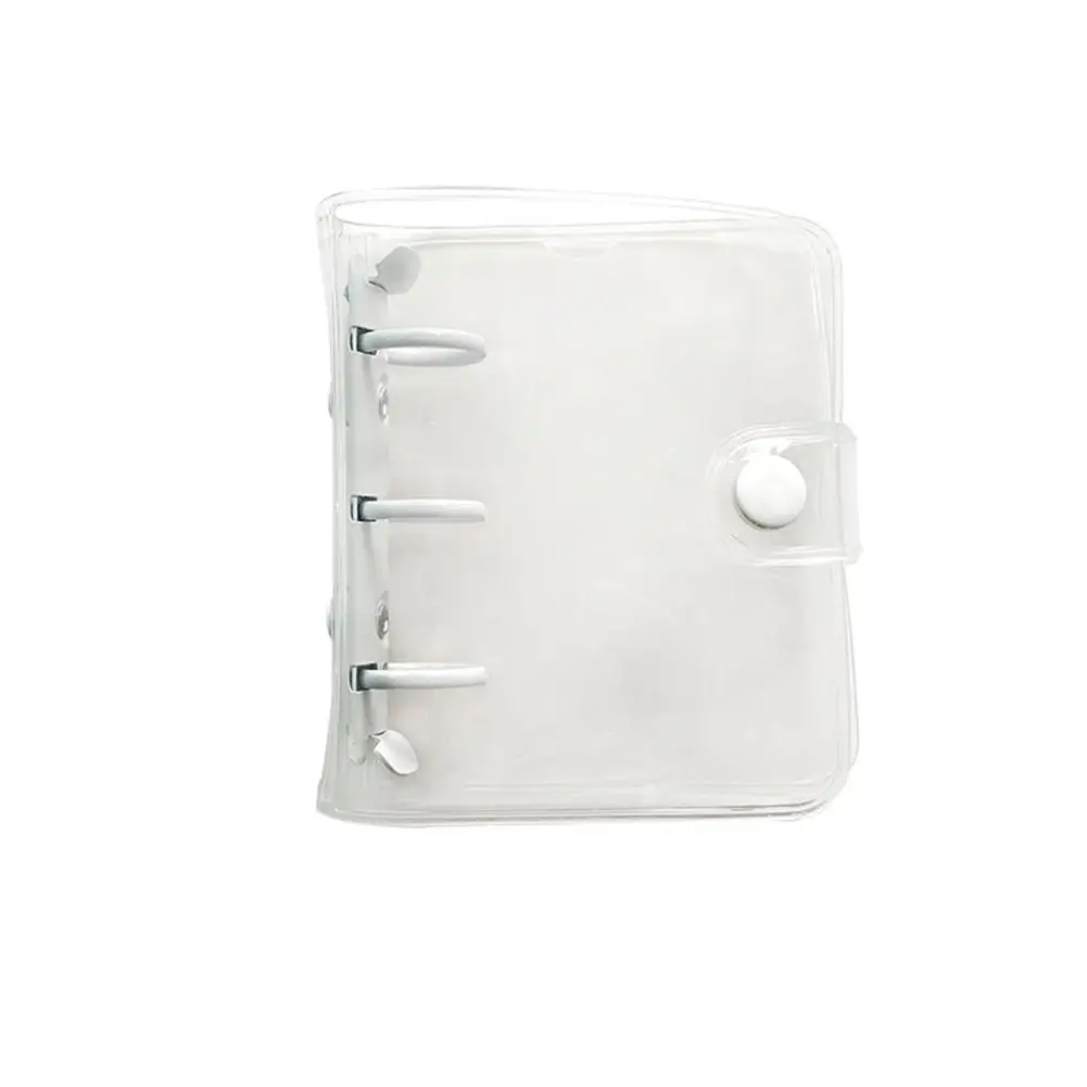 Mini 3 Hole Spiral Notebook Loose Leaf Binder Planner Book PP Diary Transparent Zip PVC Bag Cover Loose-leaf Paper Accessor M1Q7 afbeelding
