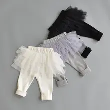 Детские длинные штаны с короткой юбкой Детские хлопковые длинные штаны на весну, зиму и осень