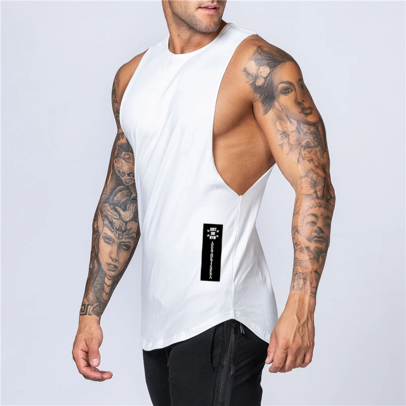 Camiseta sin mangas de entrenamiento de algodón para hombre, vestimenta deportiva sin mangas muscular, ropa de moda, camisetas de culturismo, chaleco de Fitness