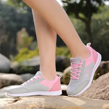 

Women Casual Shoes Sneakers 2020 Breathable Women Flat Shoes Lightweight Casual Shoes Ladies Lace-up Deportivas Shoes