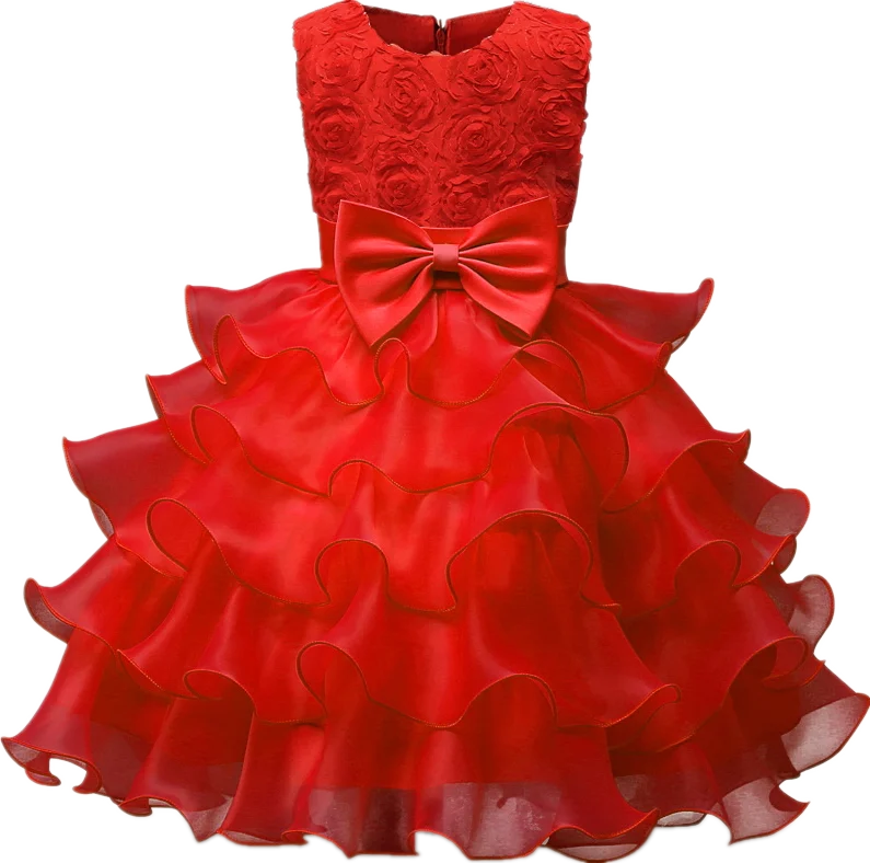 Красное рождественское платье для девочек; зимние вечерние платья со снеговиком для Рождества; платья принцессы для девочек; Детские платья с рисунком Санта-Клауса для девочек - Цвет: 1- 6