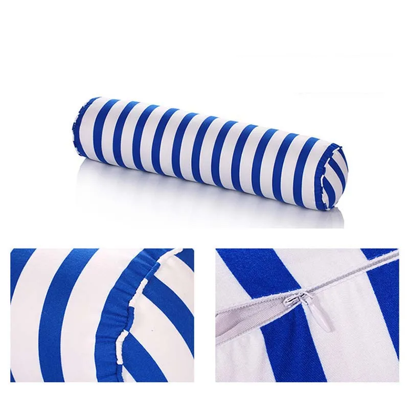 

Striped Candy Sweet Pillow Cylinder Bed Cushion Waist Pillow Removable Double People Sleeper Pad