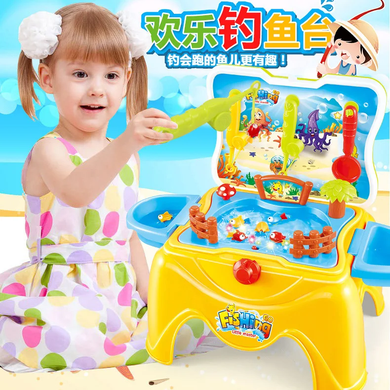 

Children Play House in Parent And Child Communication Model Fishing Toys Suit Storage Chair Fishing Taiwan Toy