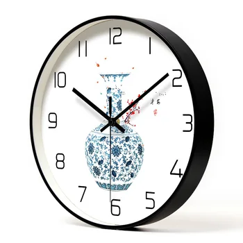 

Chinese Silent Metal Wall Clock Art Creative Nordic Simple Living Room Clock Wall Reloj De Pared Home Decor Wall Watch MM60WC