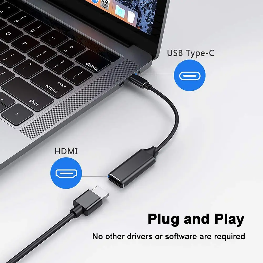 USB C к HDMI адаптер usb type-C к 4K HDMI адаптер для MacMini для IPad Pro для Surface Book 2 Для IMac для MacBook