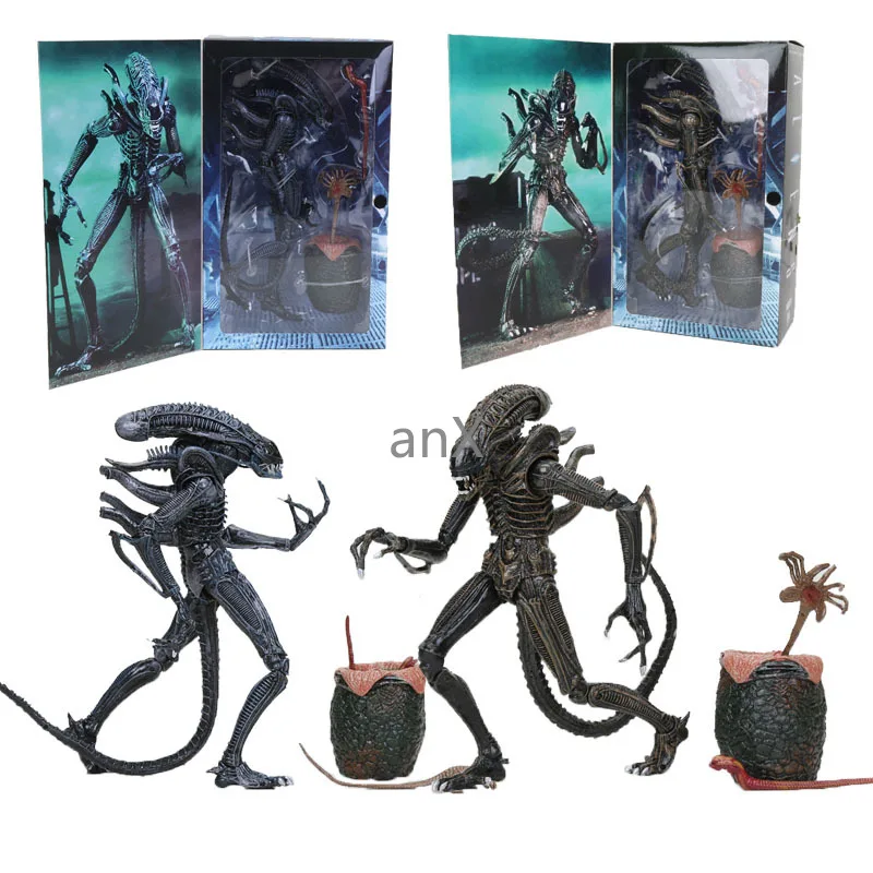 

22cm 1986 Aliens Blue and Brown Alien Eggs Facehuggers Chestburster PVC Action Figure Collectible Model Toys Dolls Gifts
