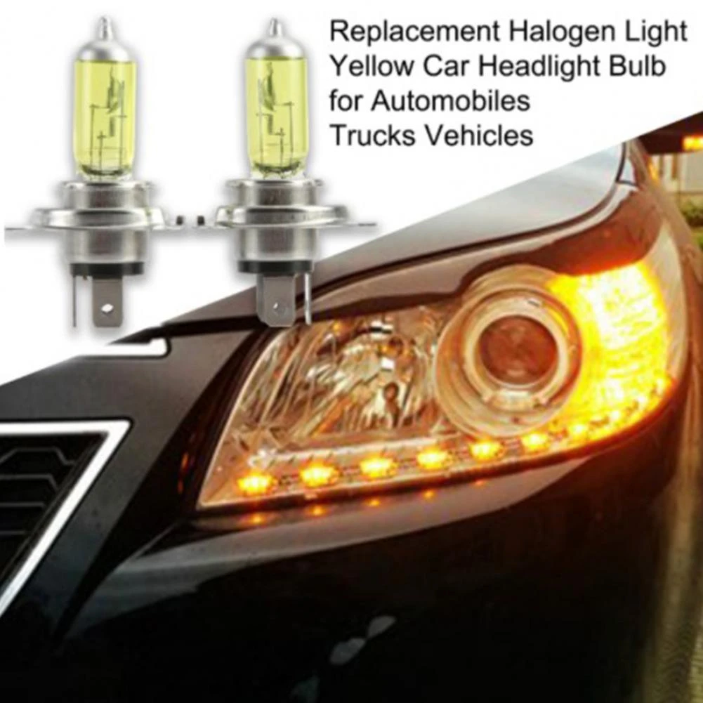 2 stücke H4 Gelb halogenlampe 60W 55W 3000K 12V Wasserdichte Quarz Glas  Lampen Scheinwerfer birne für Audi A4L A5 S3 S4  S5|Autoscheinwerferglühbirne (halogen)| - AliExpress