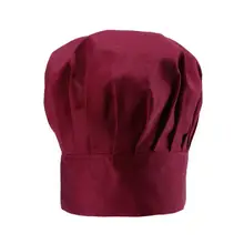 

Chef Cap Professional Lightweight Printed Pure Color Exquisite Hat for BBQ Waiter Hat Uniform Cap