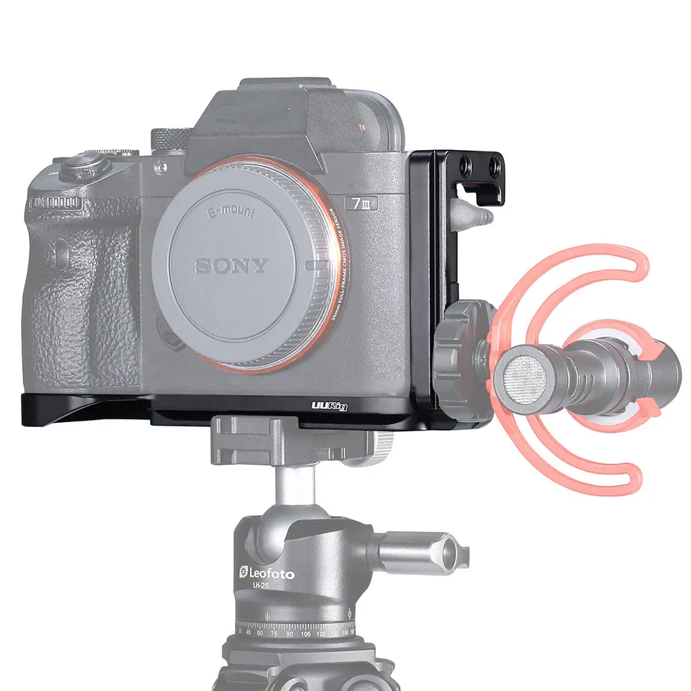 UURig R013 для sony A73 A7R3 A7M3 DSLR камера L БЫСТРОРАЗЪЕМНАЯ пластина Vlog длинная подставка штатив монопод с холодным башмаком 1/" винт