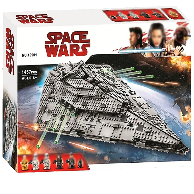 

First Order Star Destroyer Compatible With Lepining Star Plan Wars Building Blocks Bricks Starwars Toys Gifts 1457Pcs