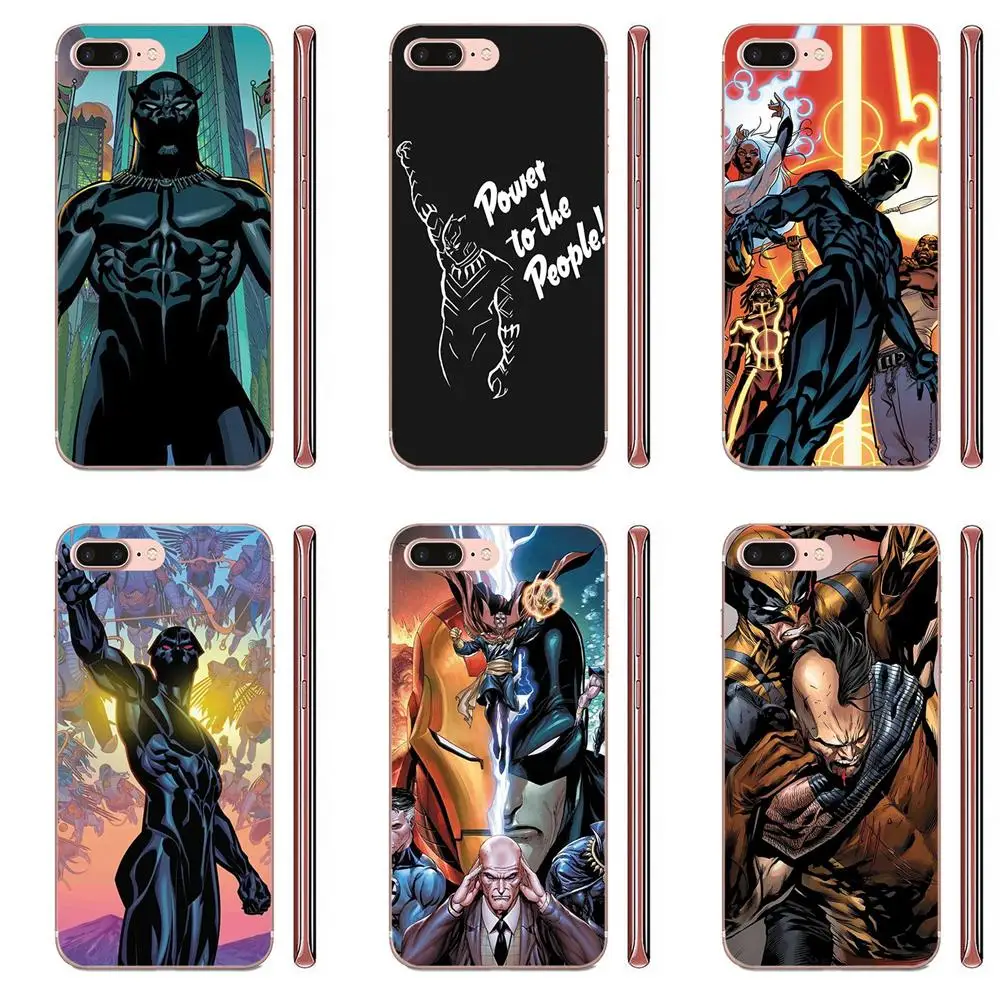 16 комиксов Marvel Black Panther для Xiaomi CC9 CC9E Mi 3 4 4i 5 6 6X 8 9 SE Play Plus Pro Lite A1 Mix 2 Note красочный