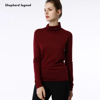 

Shepherd Legend Women's Clothing Pure Wool Women Clothes Femme Sexy High Neck Fashion Popular New Top Cropped Sweaters Girl