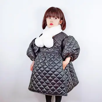 

Hot selling girls thin cotton coats 2019 sutumn winter new cotton parka for children kids loose outerwear toddler tops ws1064