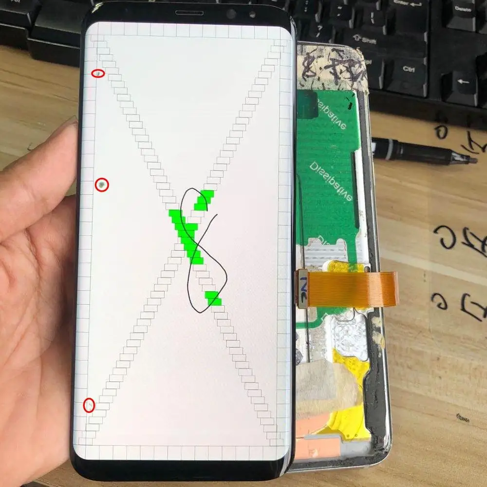 Original With Dead Pixels LCD For Samsung Galaxy
