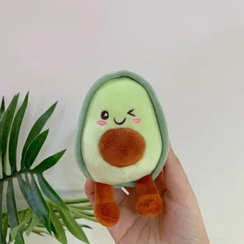 

19cm Avocado Keychain Fruits Stuffed Plush Toy Filled Doll Key ring Cushion Pillow Child Christmas Gift Girl