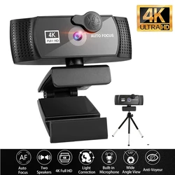 Webcam 4k câmera web 1080p para computador usb webcam completo hd 1080p webcamera com microfone privacidade capa para youtobe mini câmera
