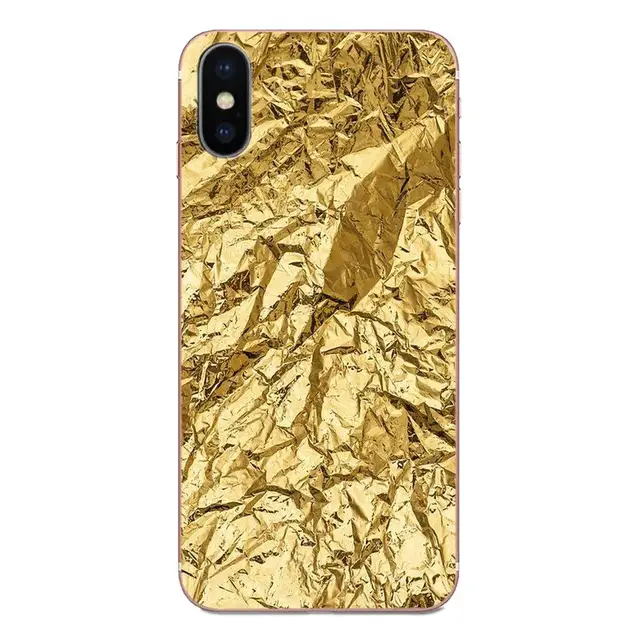 Metallic Gold Foil Wallpaper Print Soft TPU Slim For Apple iPhone 11 Pro X  XS Max XR 4 4S 5 5C 5S SE SE2 6 6S 7 8 Plus - AliExpress Cellphones &  Telecommunications