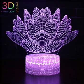 

ATOPH LED Night Light Succulent Plant 3D Nightlight 16 Color Changing with Remote Control Children Bedside Lamp