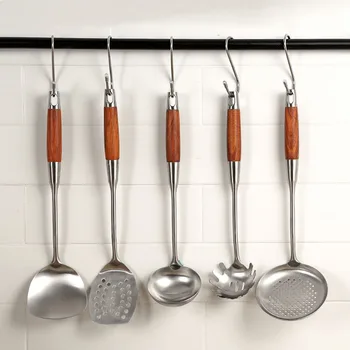 

Kitchen Dedicated Stainless Steel Soup Spoon Portable Cooking Tools Cook Essential Cookware Utensils Flatware Accessories Items