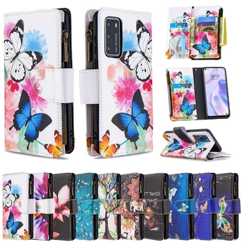 

Redmi 8 8A 7 7A 8T Case for etui Xiaomi Redmi Note 9S 9 Pro Max Case Women Leather Zipper Wallet Cover on for Xiaomi 10X Note 10