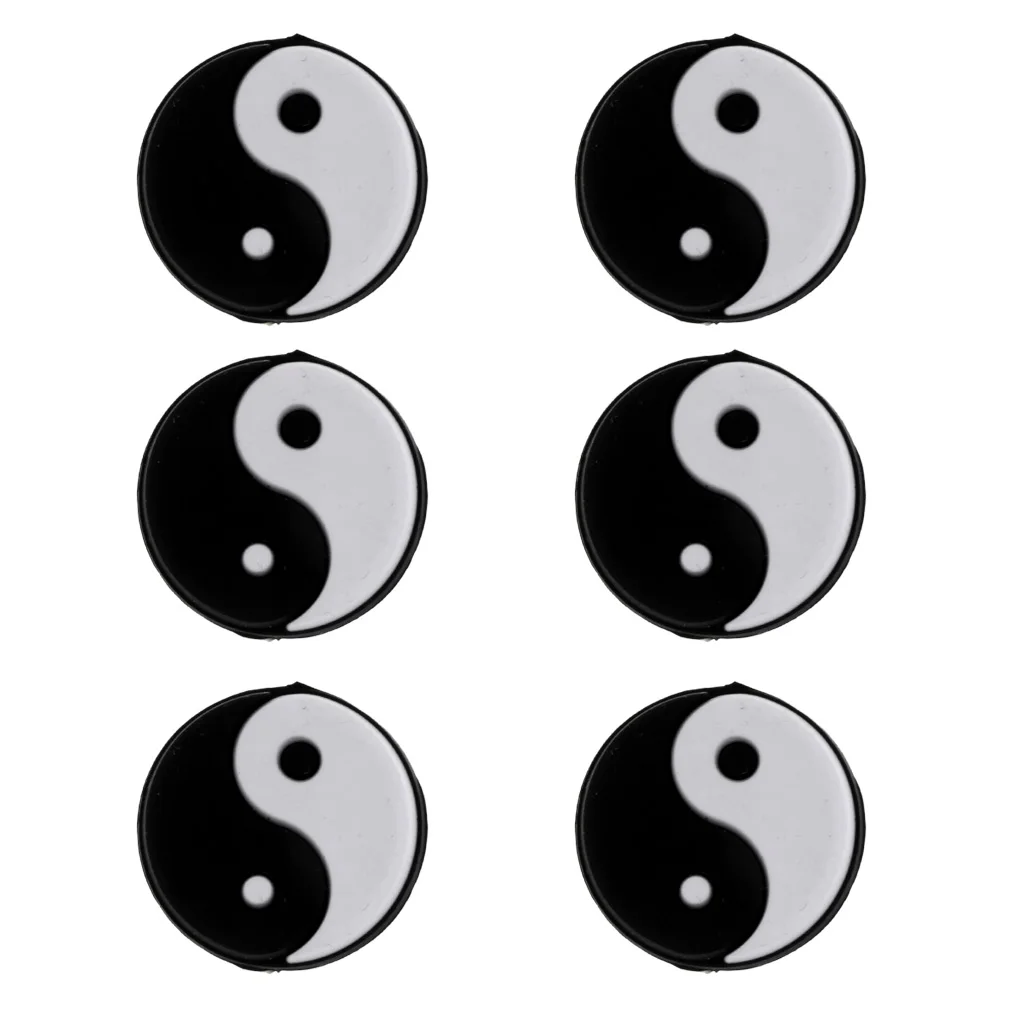 12Pcs Silicone Yin Yang Tennis Racquet Vibration Dampener,Tennis String Shock Damping