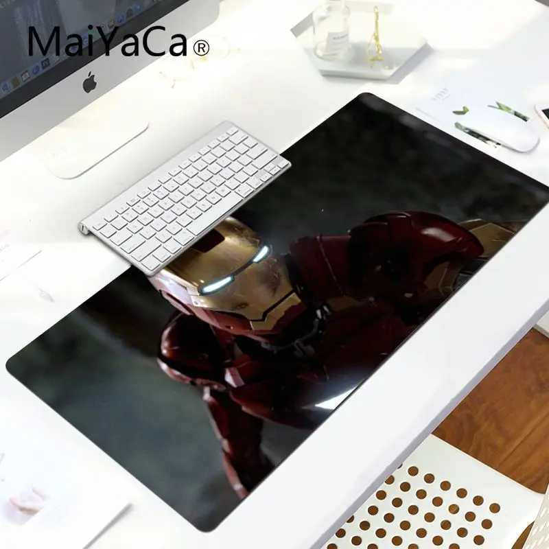 LockEdge 30X90cm MaiYaCa Marvel's The Avengers ноутбук коврик для мыши большой шкафчик Коврик Для Мыши Компьютерный коврик для ПК - Цвет: LockEdge 30X90cm