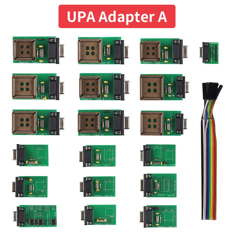 UPA Usb программатор диагностический инструмент UPA-USB ECU Программатор UPA USB V1.3 полный адаптер A B чип тюнинг инструменты последовательный программатор - Цвет: UPA Adapter A