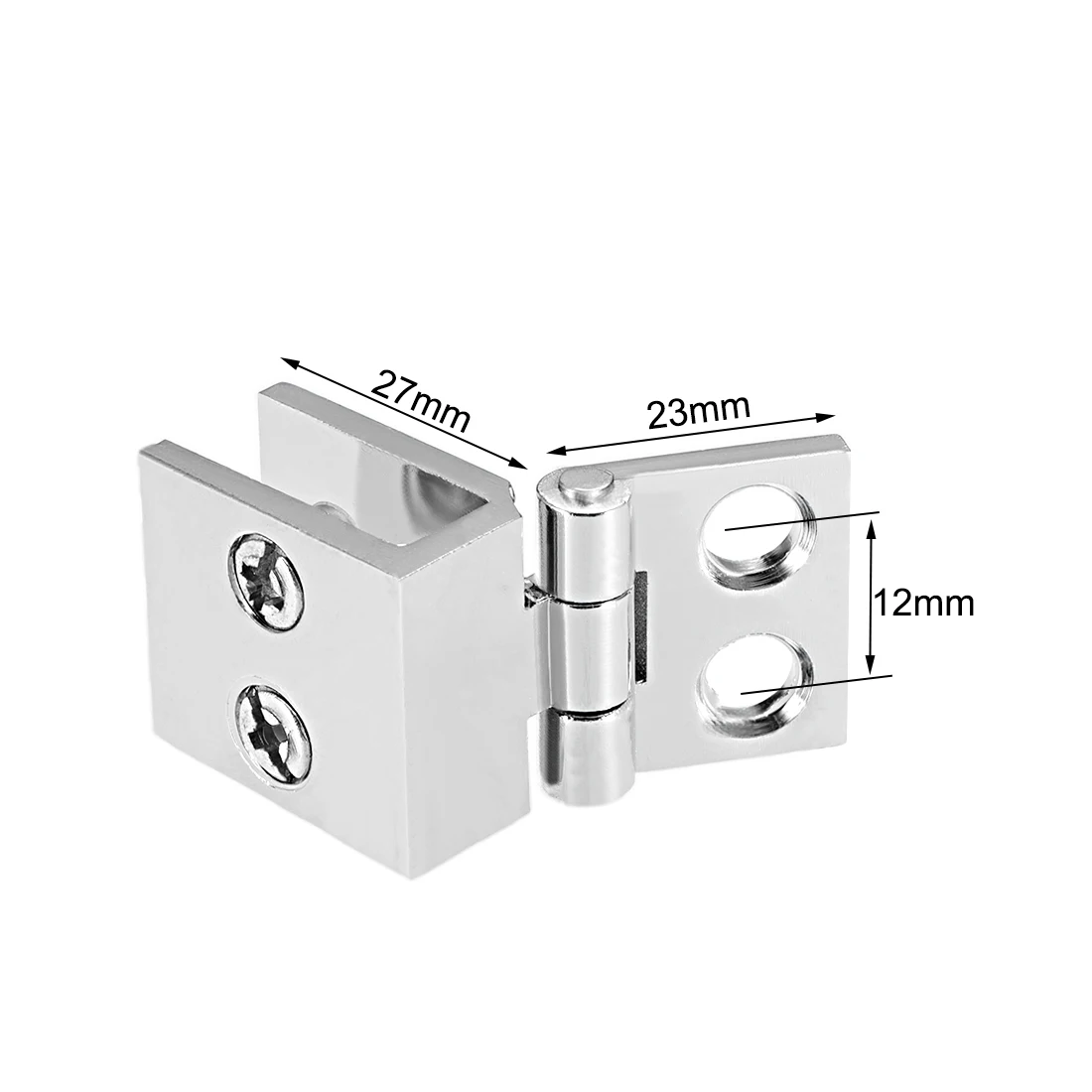 Uxcell New 4pcs for 5-8mm Thickness Glass Door Hinge Zinc Alloy Glass Clamp 0 Degree Cupboard Showcase Cabinet Furniture