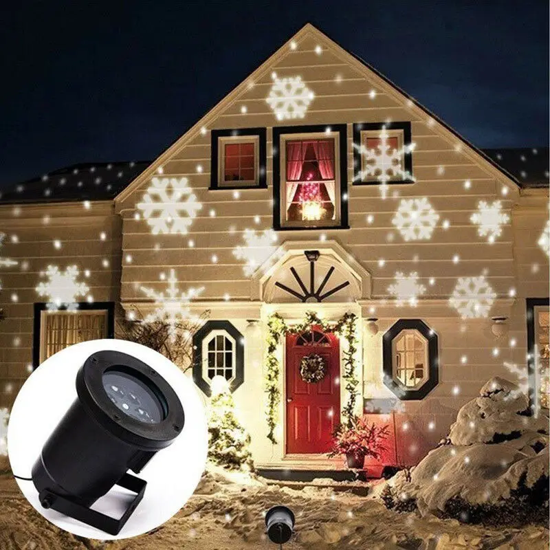 Рождественский лазерный проектор, светильник светодиодный, сценический светильник, для сада, дома, снега, вечерние, для дома, сада