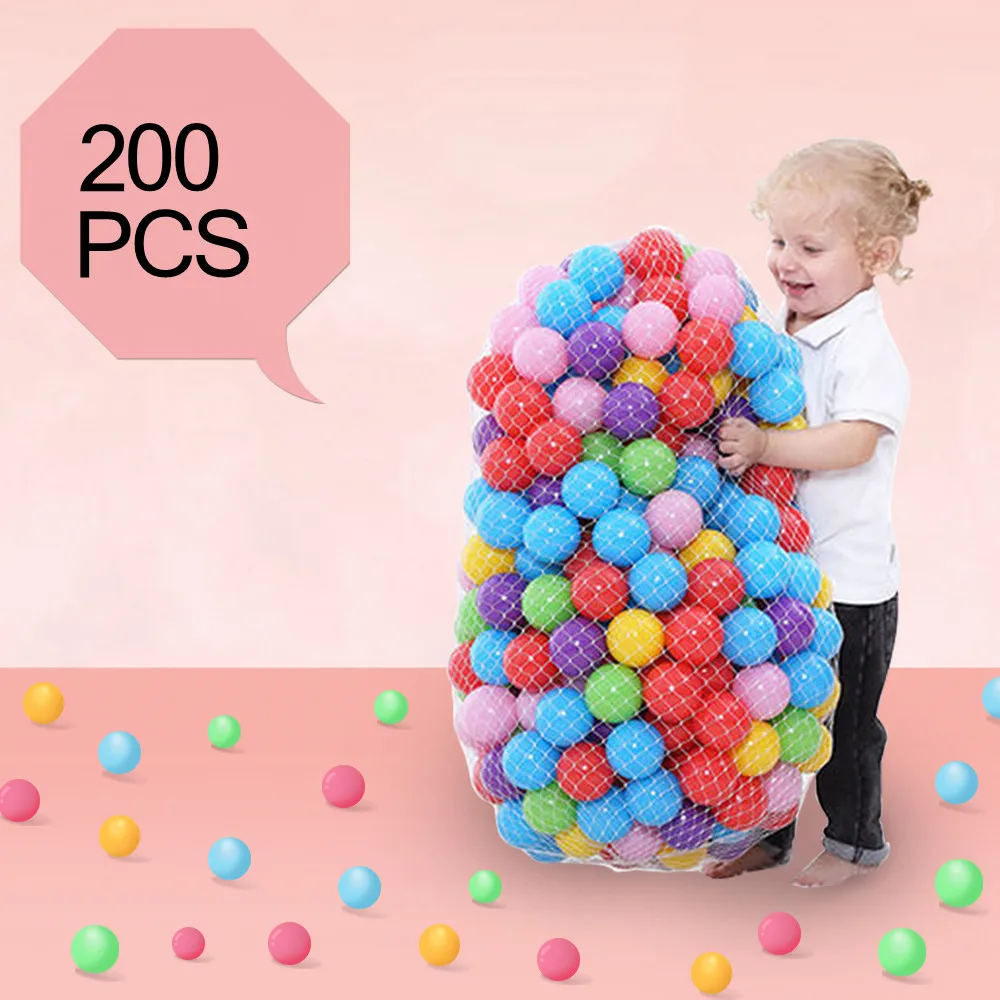 

200 Pcs/Lot Plastic Balls Eco-Friendly Colorful Ball Soft Kids Swim Pit Toys Beach Balls Water Pool Ocean Wave Balls Dia 5.5 cm