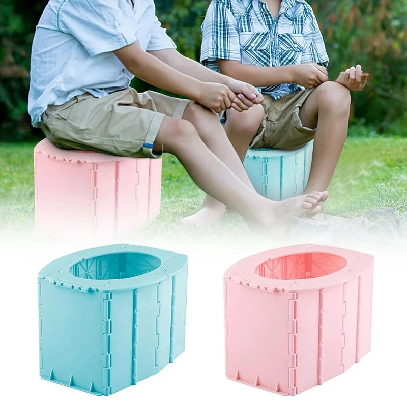 Siège de toilette de camping pliable, pot de voyage, poubelle