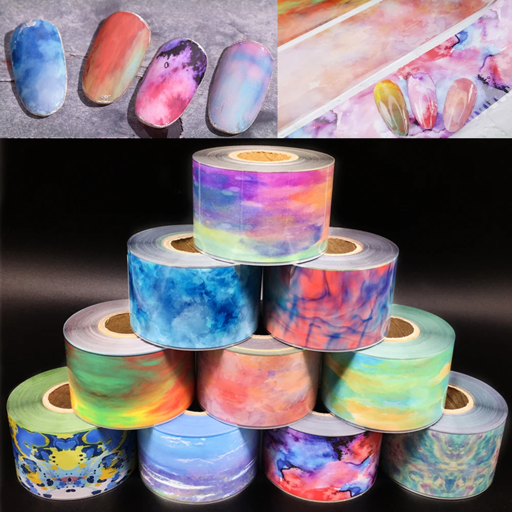 PROD 1005003450053940 50M/set Gradient Nail Foils for Nails Candy
Transfer Paper Candy Color Stickers Manicure Set DIY Floral Nail
Decorations